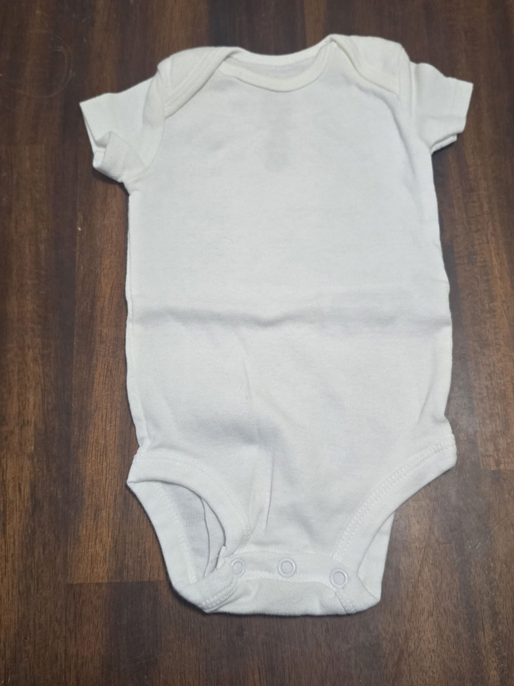 4 Baby Short-Sleeve One-Piece Bodysuit in White
